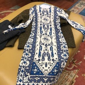 Tory Burch Ikat print style slim dress